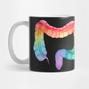 Rainbow Watercolor Colon (dark) Mug